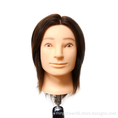 Wholesale top quality real human hair doll Dummy Cosmetology Barber mannequin training head